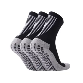 3 Pack Kids Anti Slip Football Grip Socks