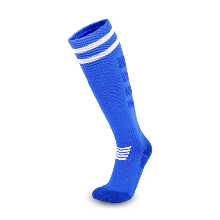 3 Pack Men's Blue Football Socks with Striped