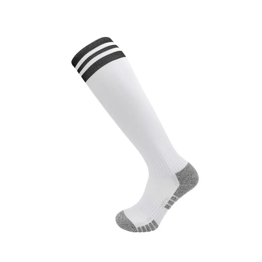 3 Pack Mens Thick Cushioned Football Socks White