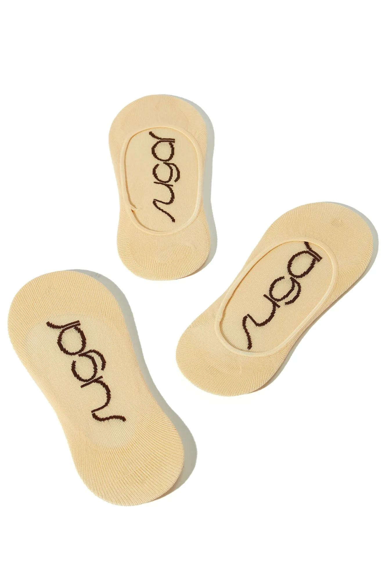 3 Pack No Show Socks - Nude