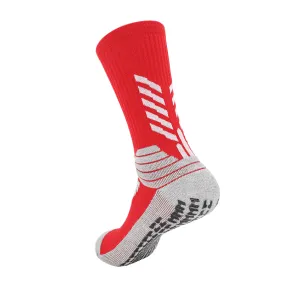 3 Pack Red Football Grip Socks Mens