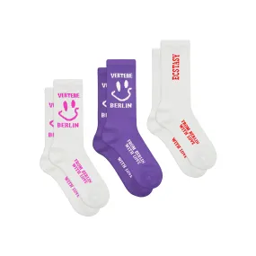 3-PACK TENNIS SOCKS SET - SMILE OF EXTASIA