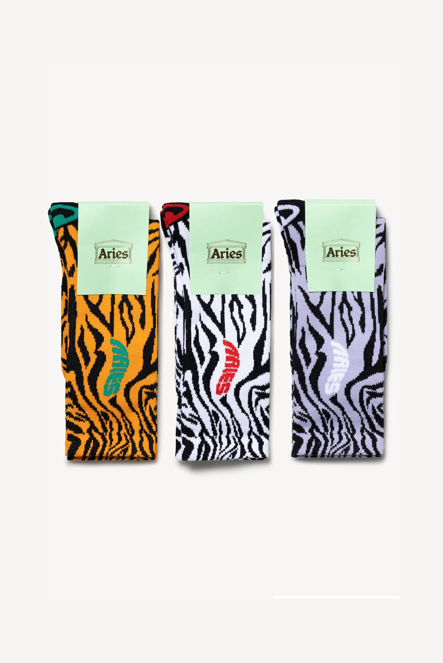 3 PACK Zebra Socks