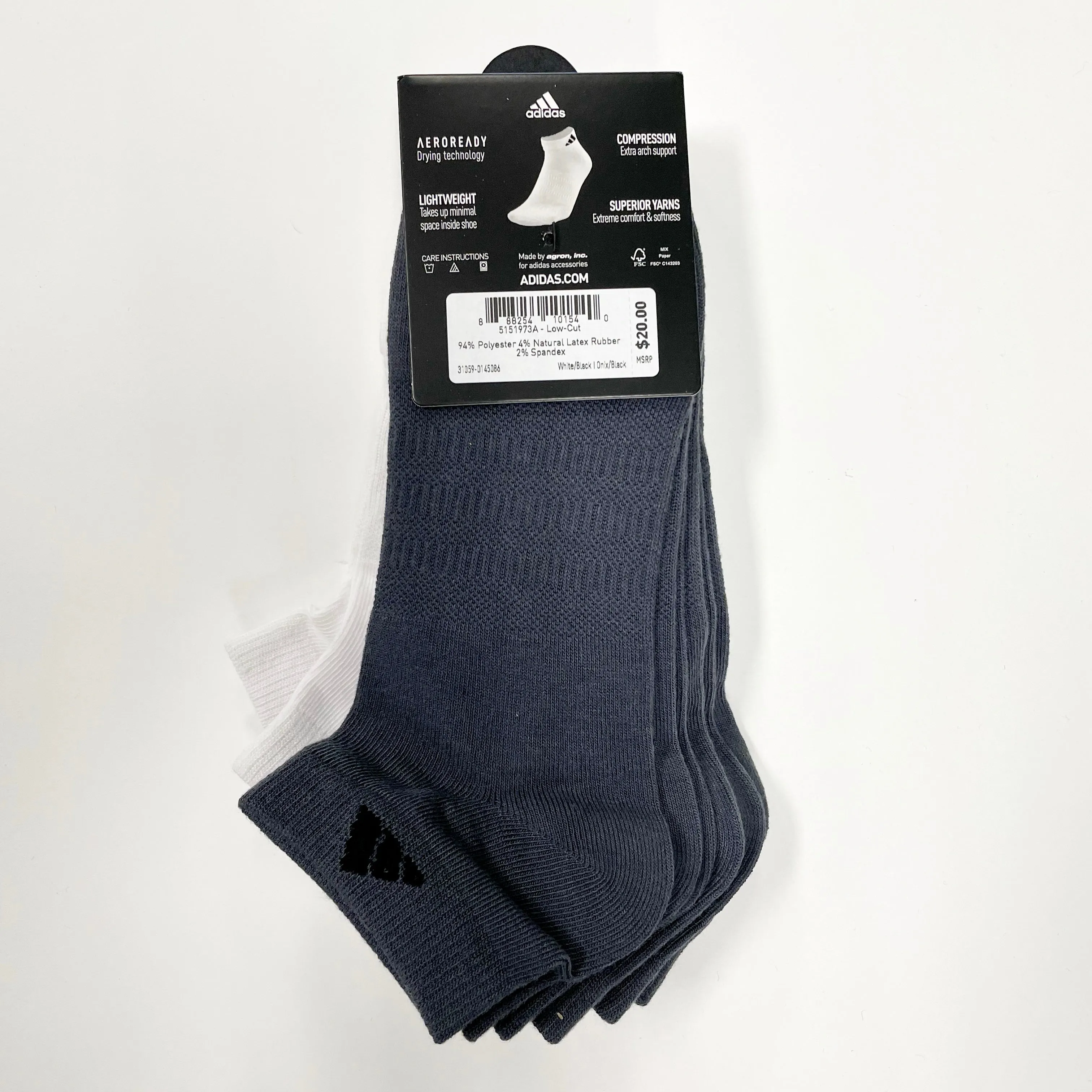 Adidas Men's Superlite low-cut 6 pairs socks