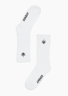 AFENDS Mens Happy - Socks One Pack - White