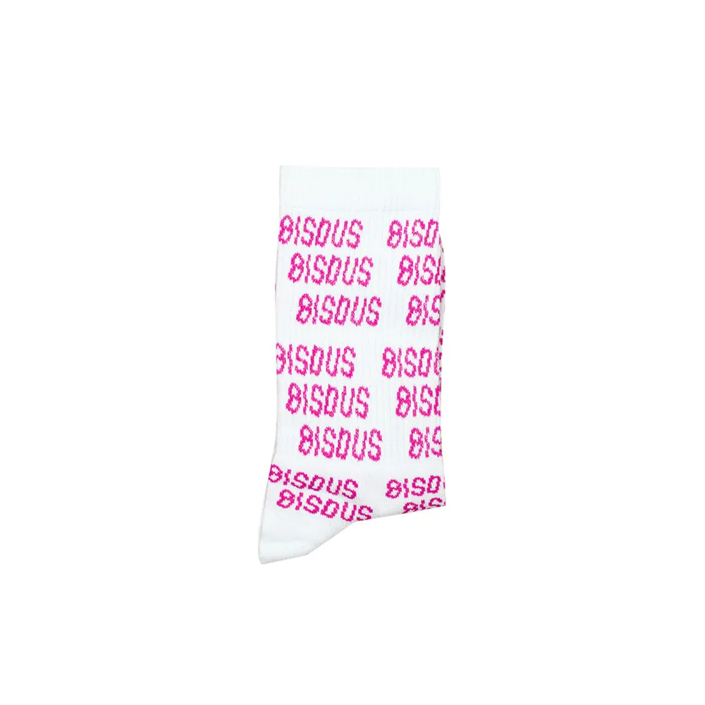 All over Bisous Socks (White/Pink)