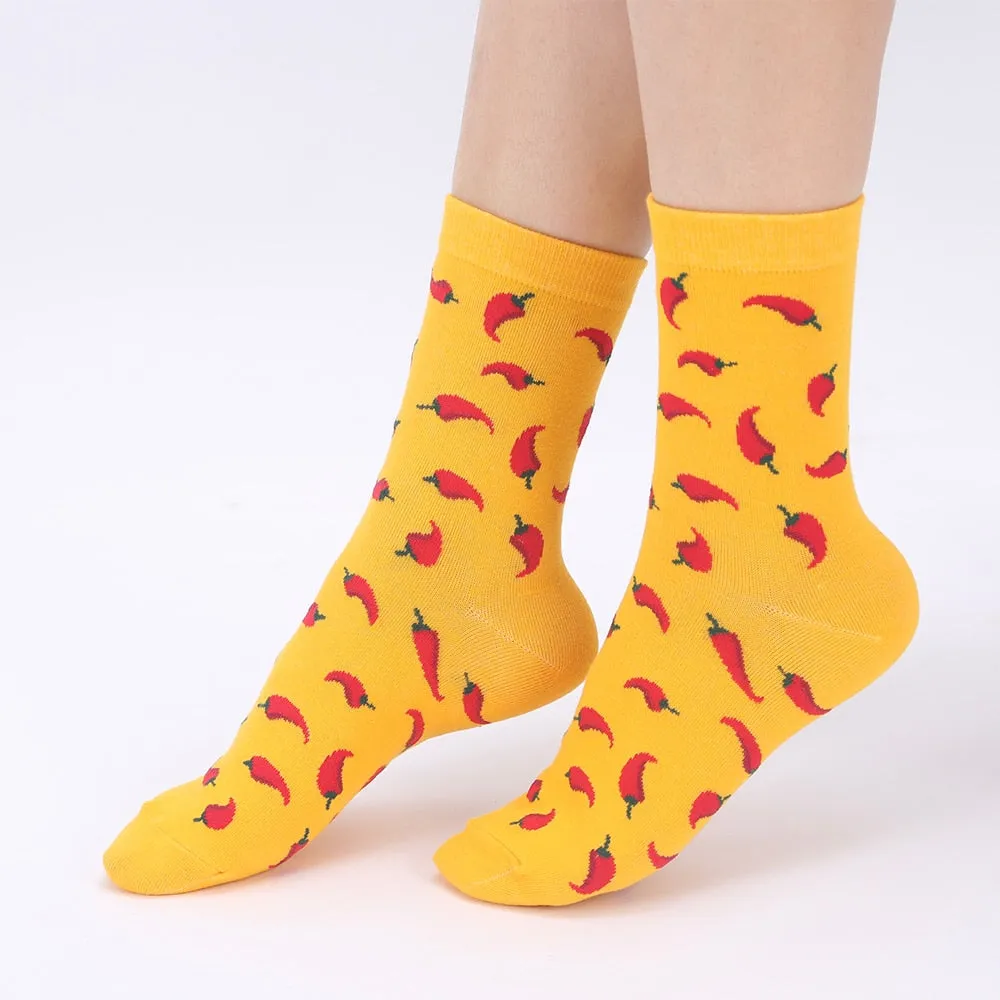 All over Printed Socks Cotton Colorful Cartoon