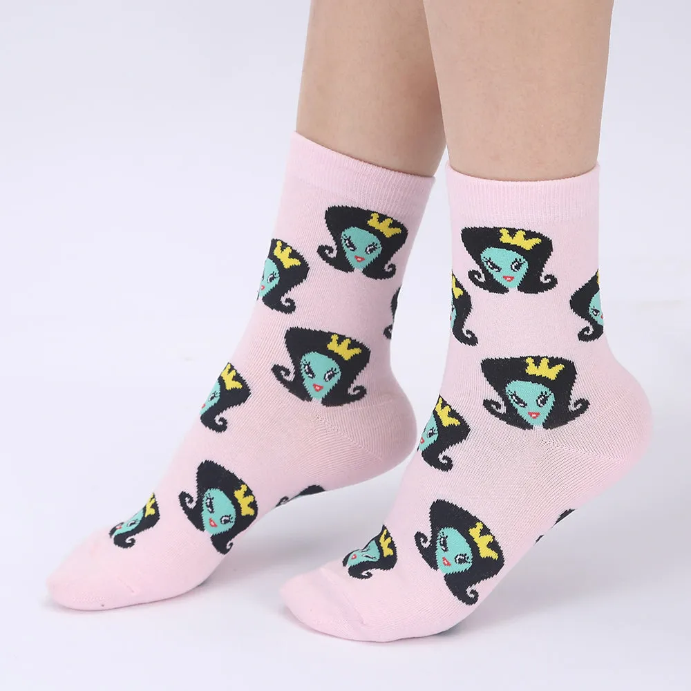 All over Printed Socks Cotton Colorful Cartoon