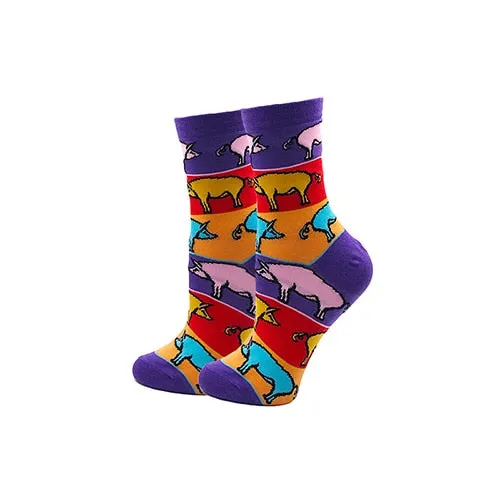 All over Printed Socks Cotton Colorful Cartoon