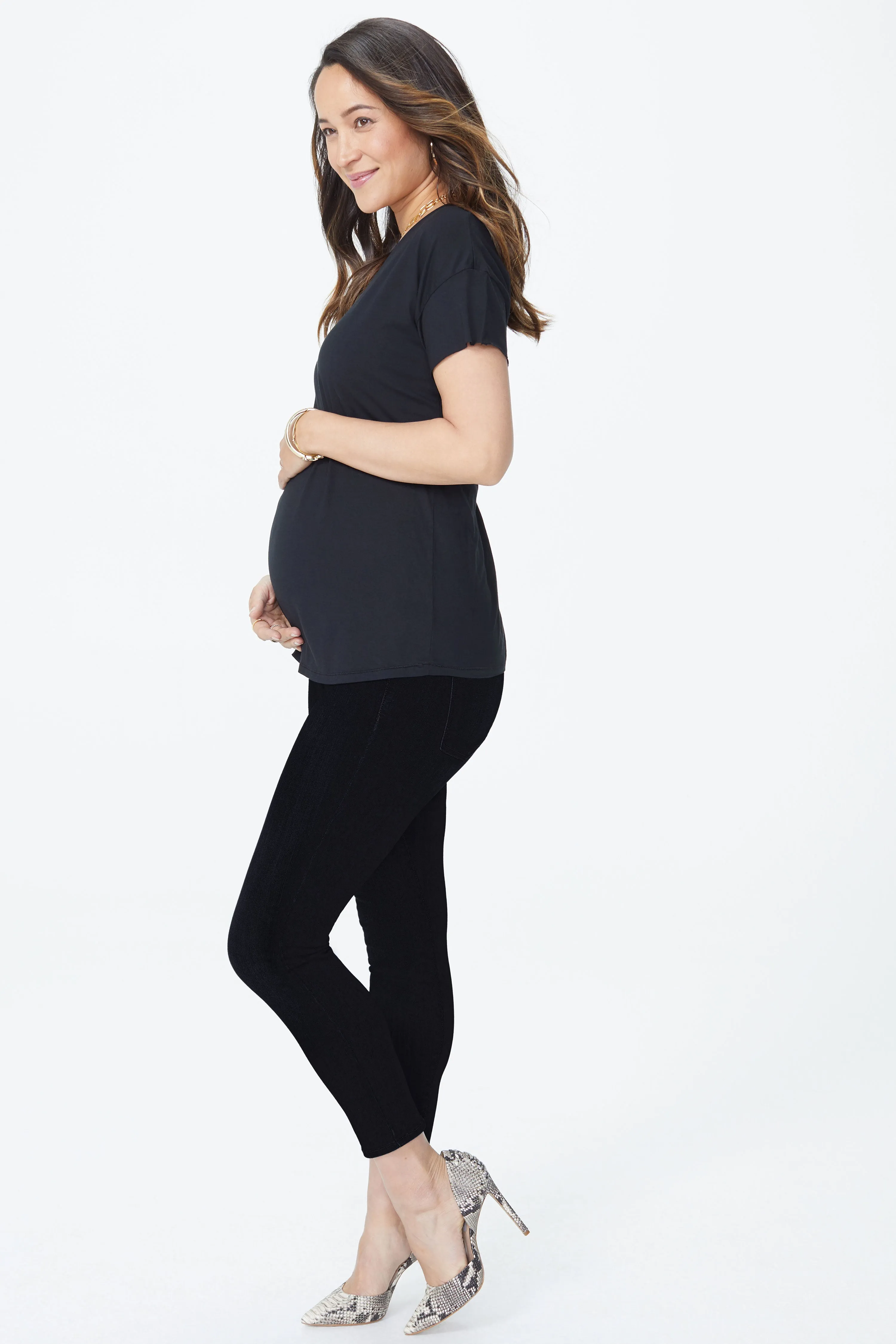 Ami Skinny Ankle Maternity Jeans - Black