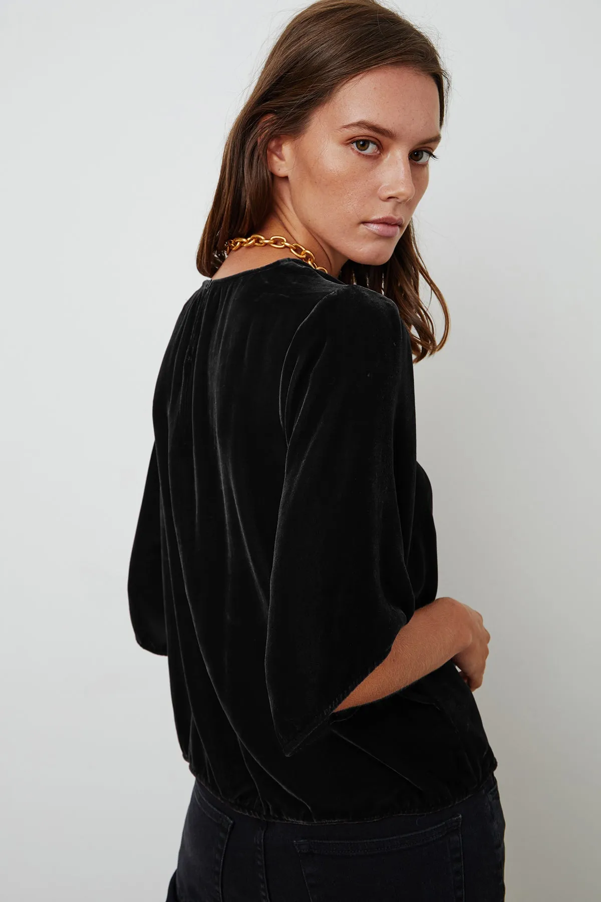 ANDI SILK VELVET TOP