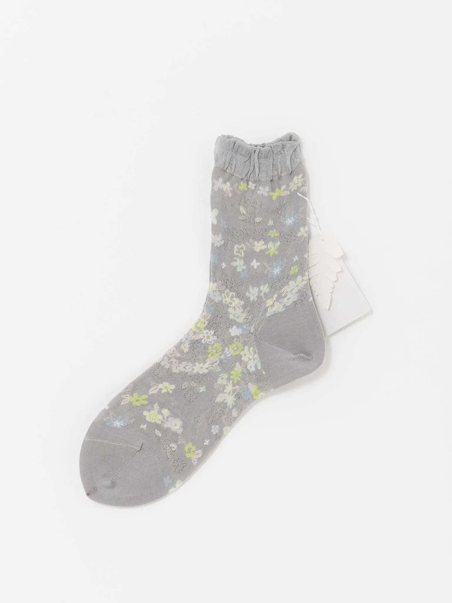 Antipast Peace Flower Socks, Light Grey