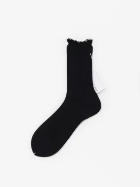 Antipast Solid Rib Socks, Black