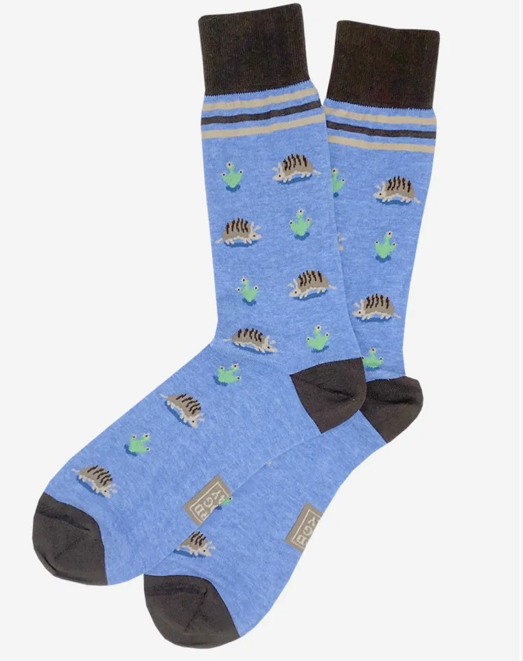 Armadillo Crossing: Socks - Heather Blue