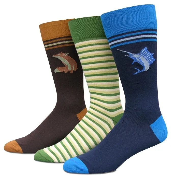 Armadillo Crossing: Socks - Heather Blue