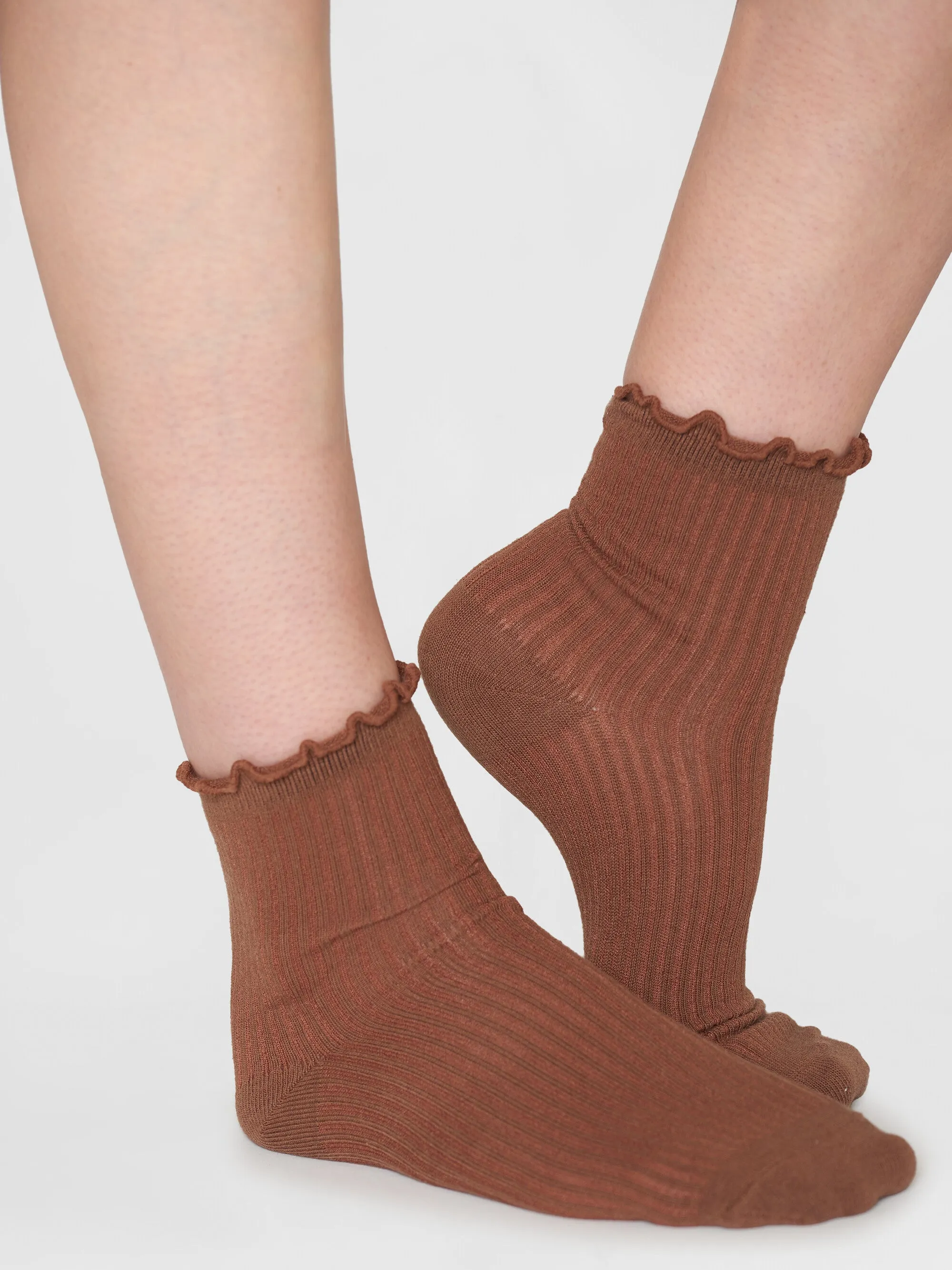 Babylock edge rib socks - GOTS/Vegan - Tiramisu