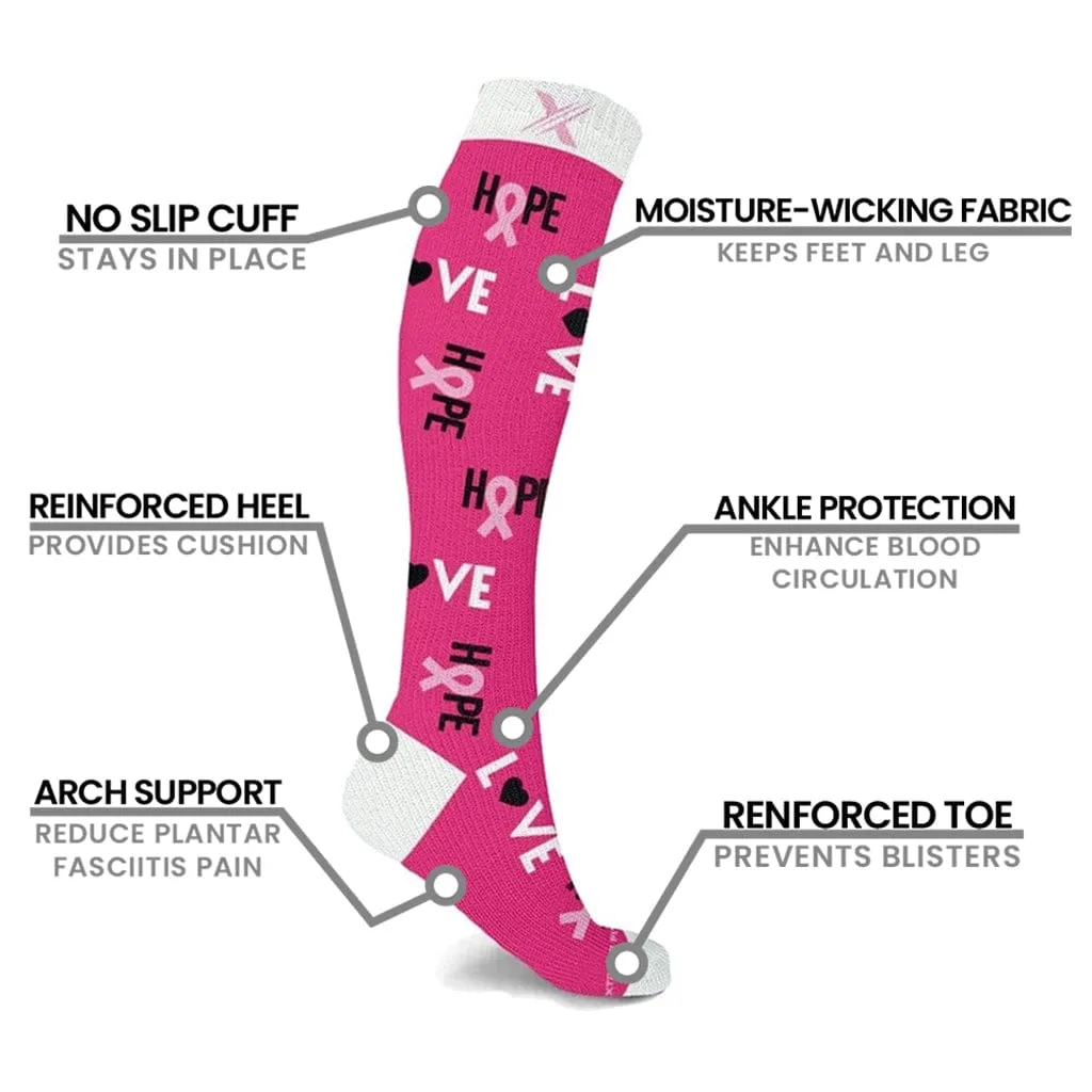 BCA Awareness Hope & Love Socks (3-Pairs)