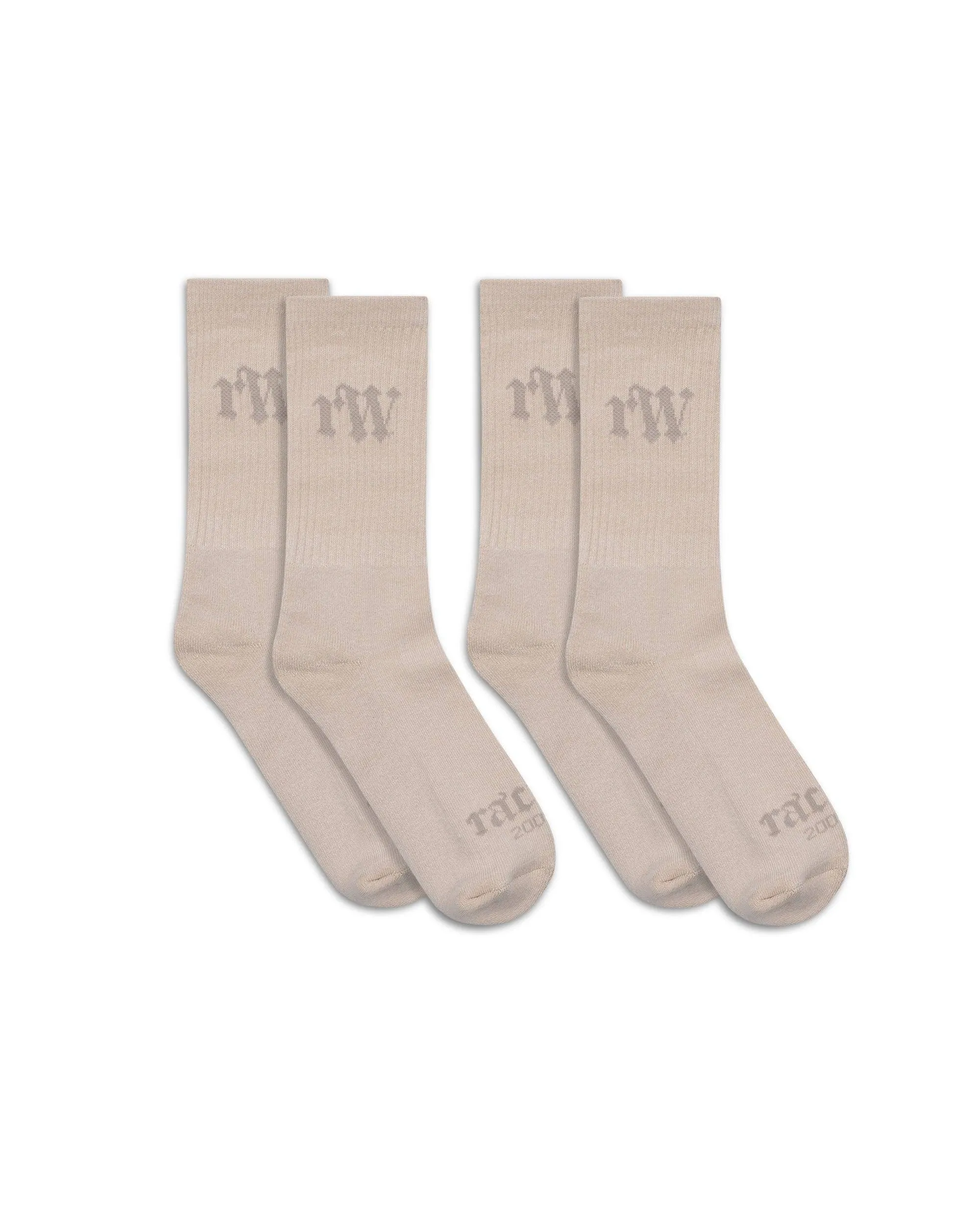 Beige Racer Socks 2 Pack