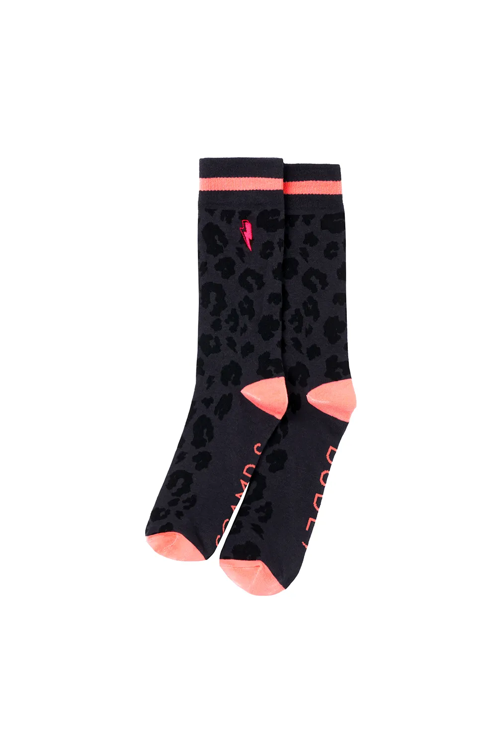 Black and Grey Leopard Sport Socks