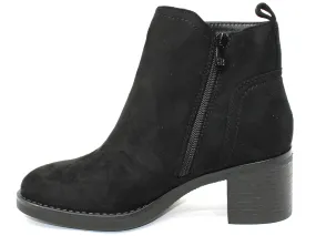 Black Block-Heel Ankle Boot