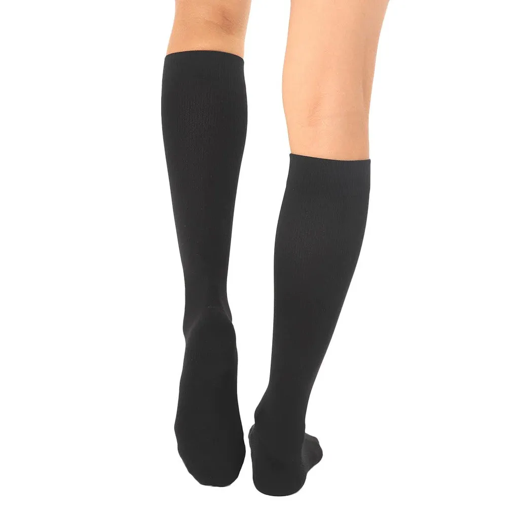 Black Compression Socks with 15-20 mmHg