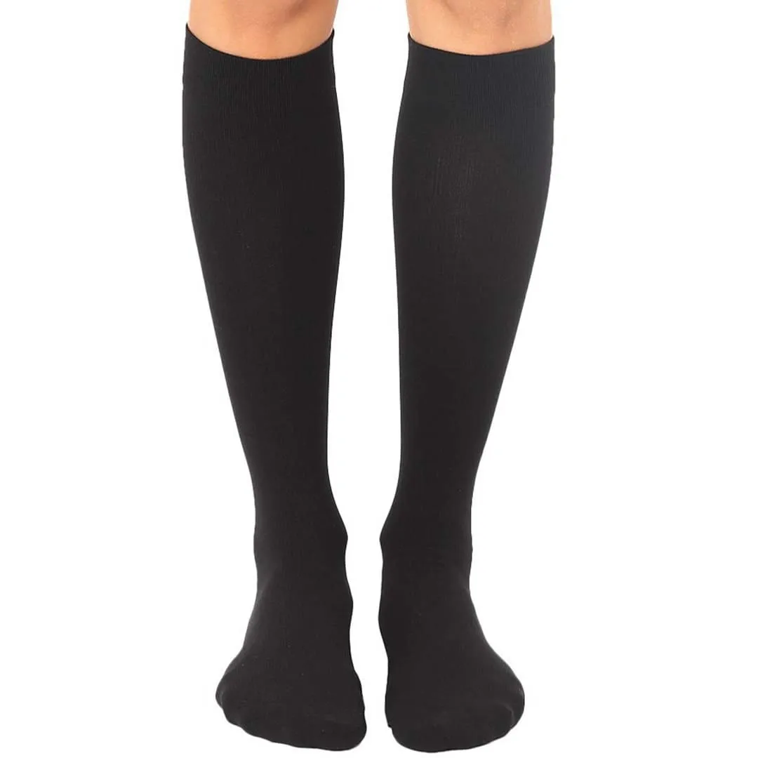 Black Unisex Compression Knee High Sock