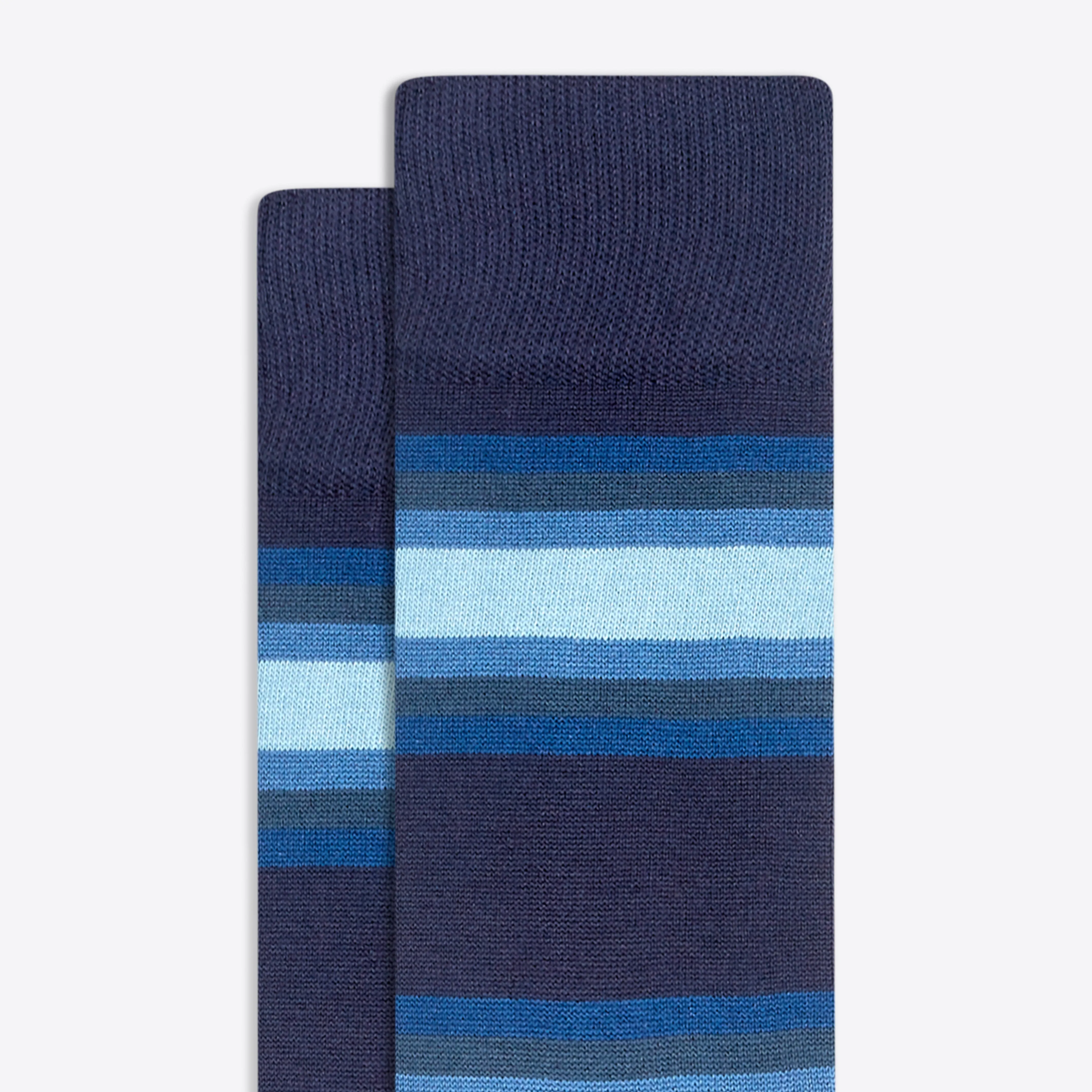 Block Stripe Mid-Calf Socks