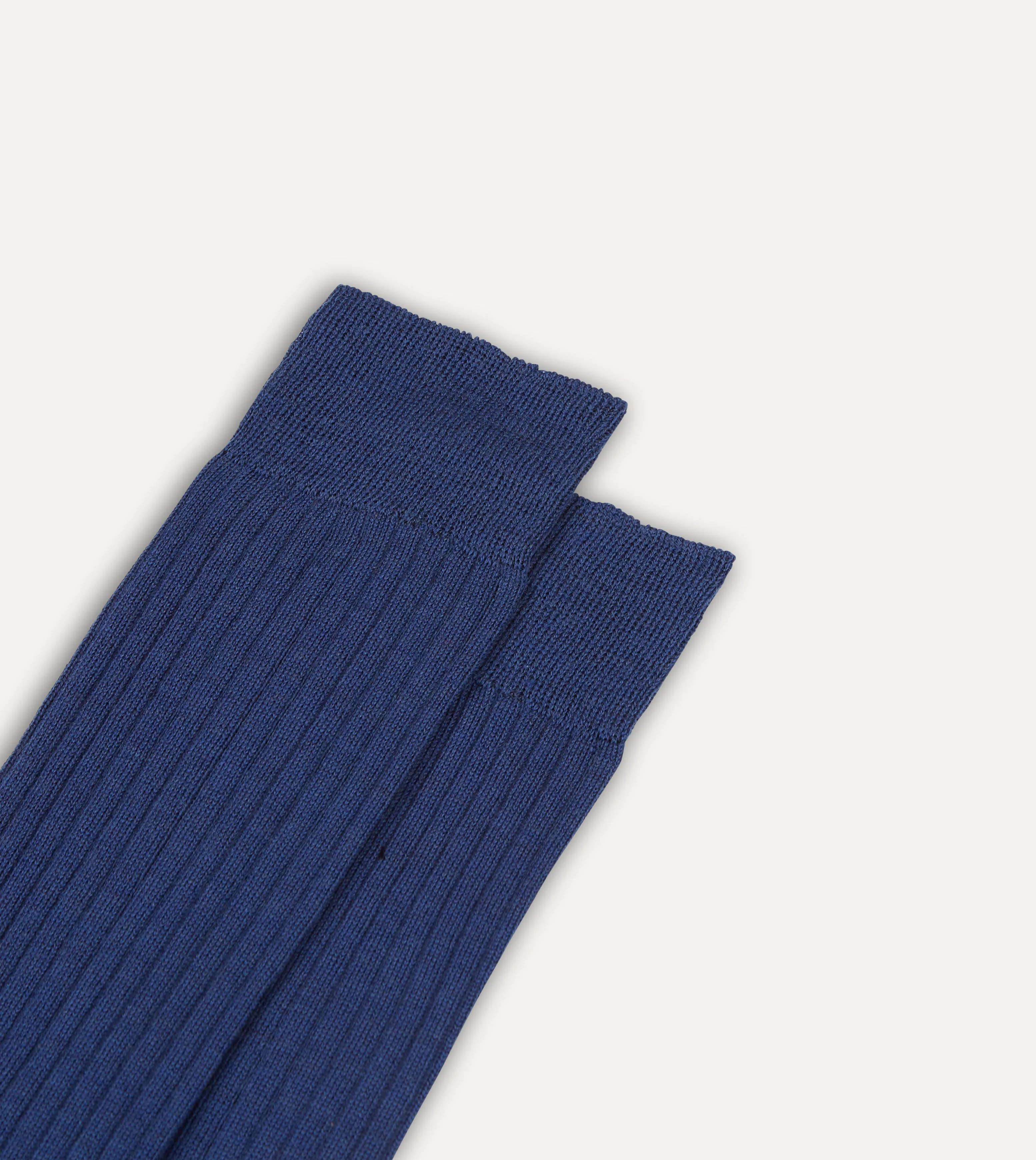 Blue Wool Over-the-Calf Socks