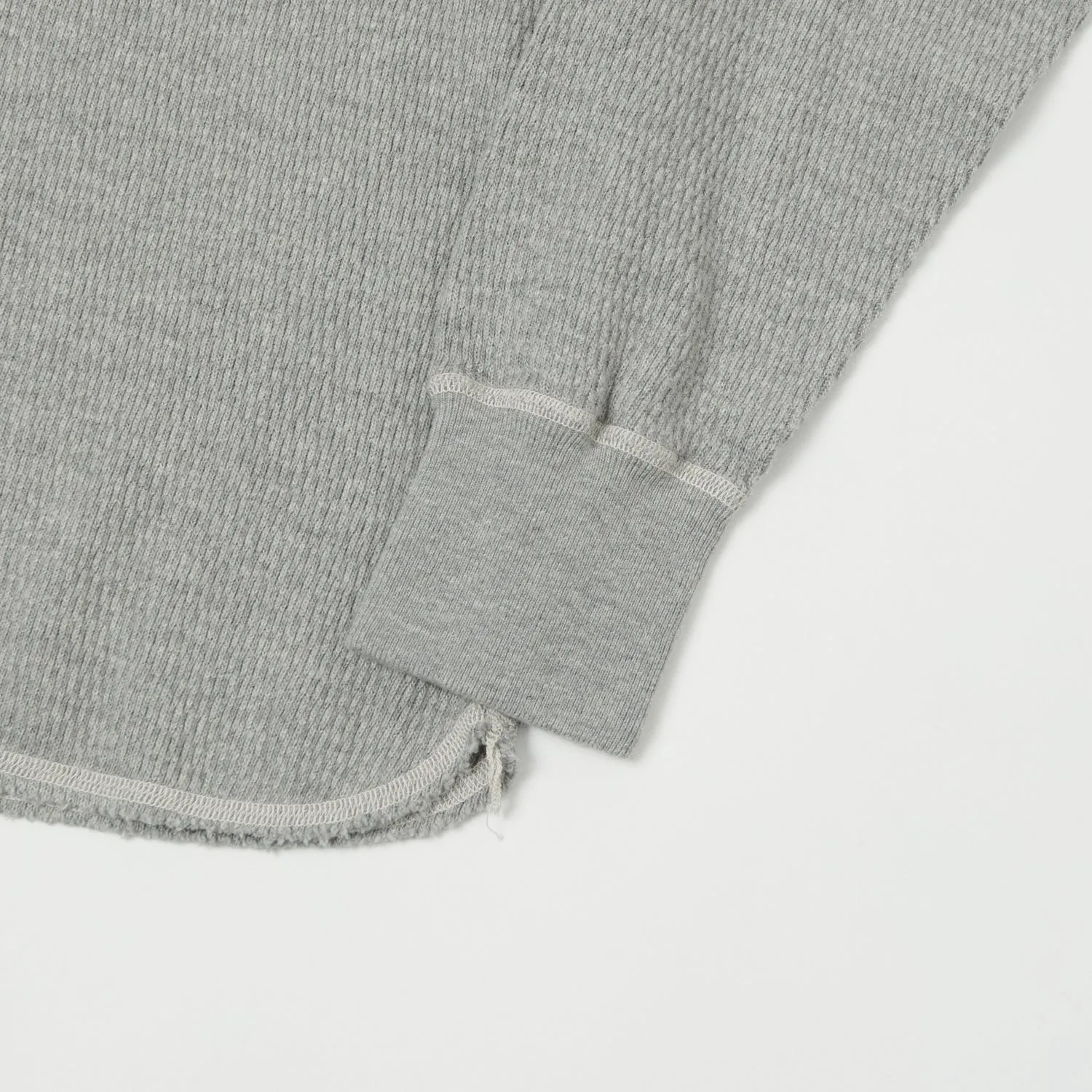 Buzz Rickson's L/S Thermal Henley - Heather Grey