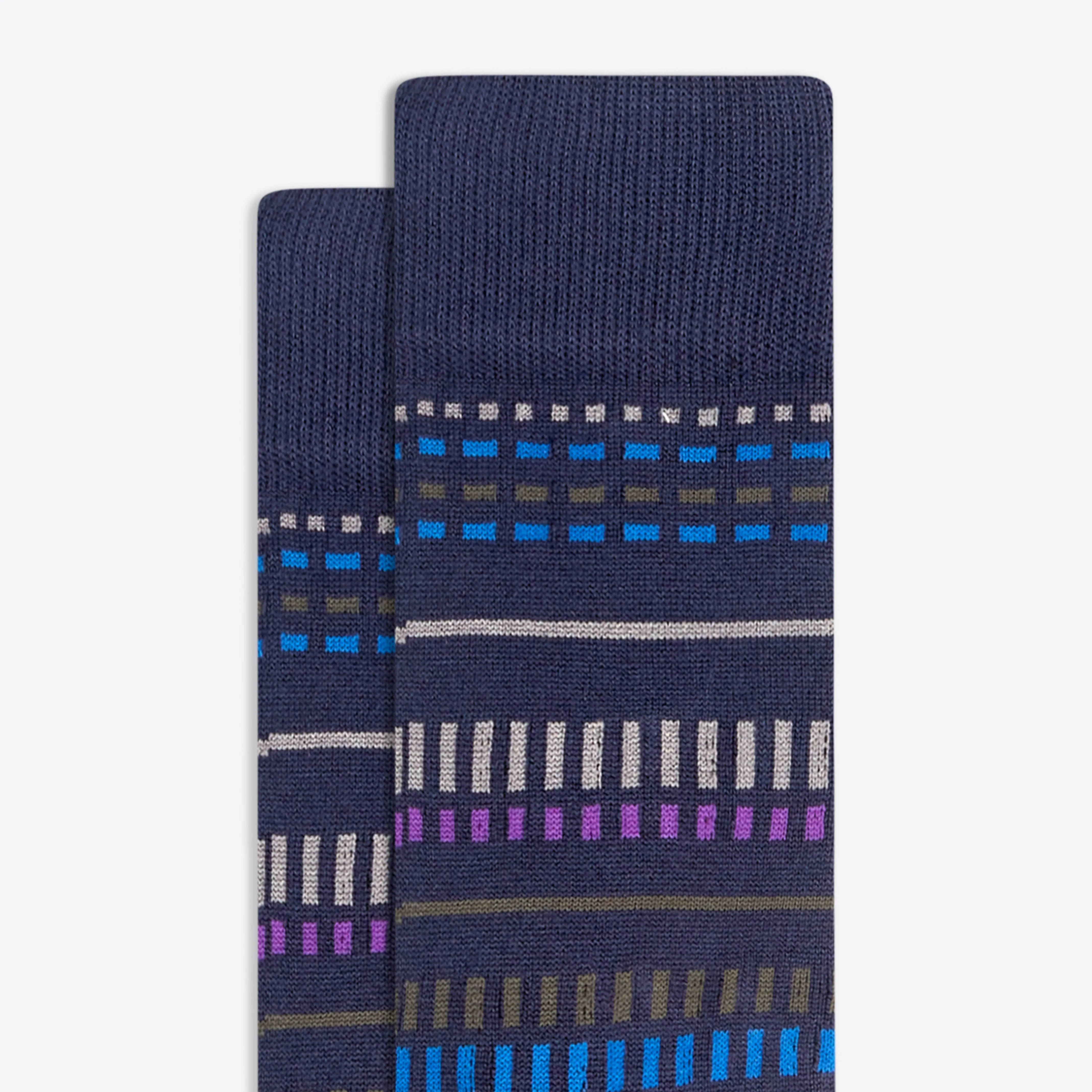 Chalk Stripe Mid-Calf Socks