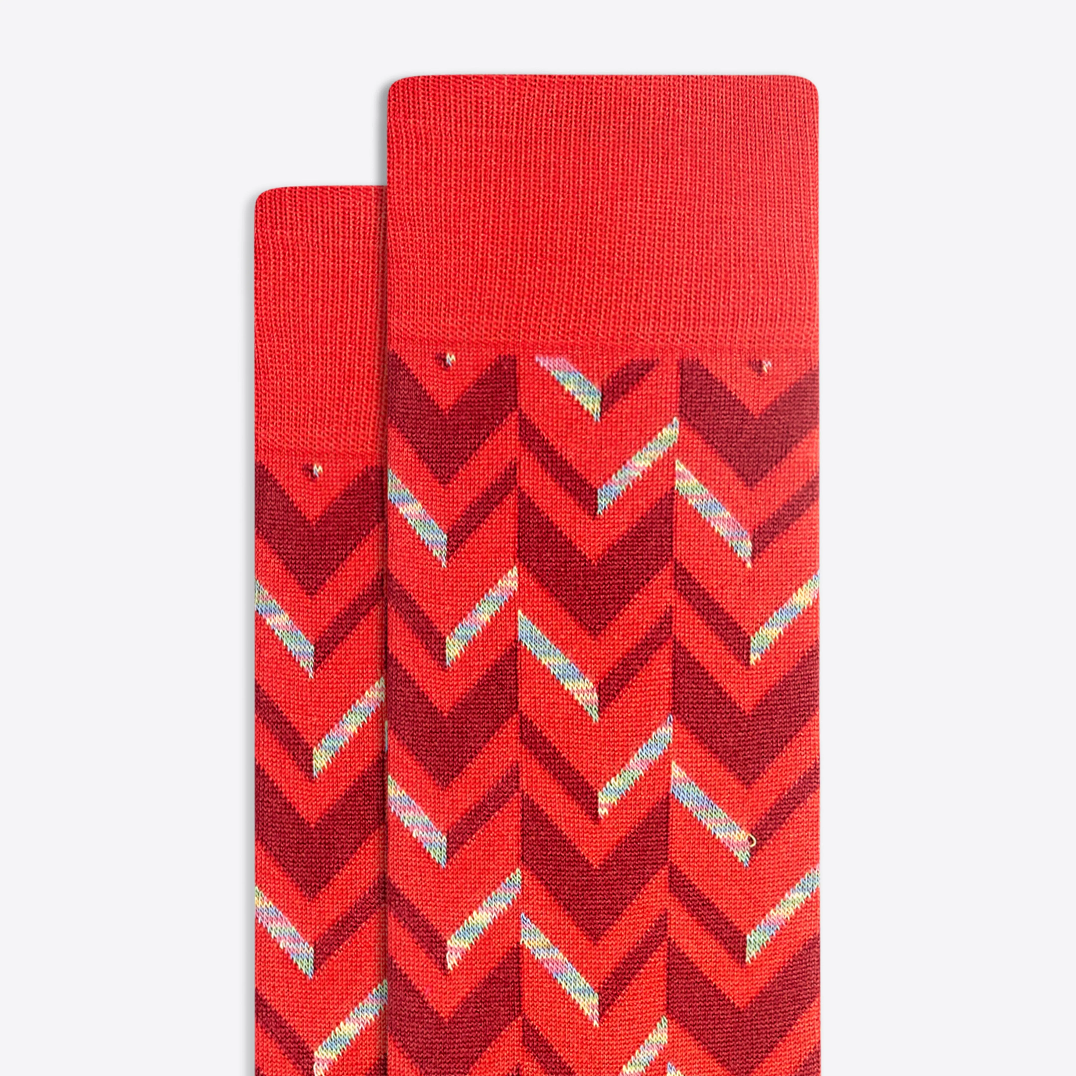 Chevron Stripe Mid-Calf Socks