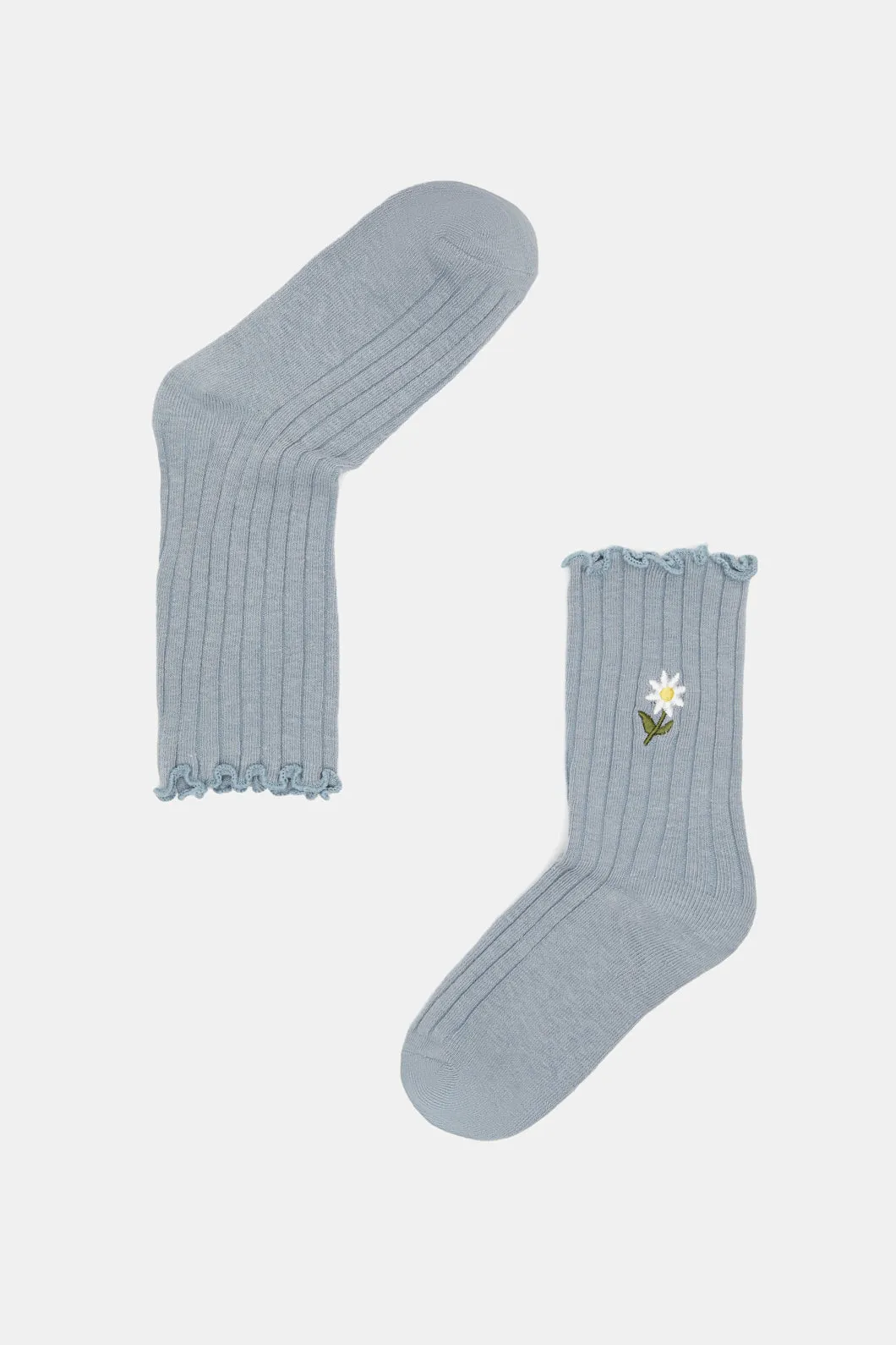 Classic Emb Daisy Socks