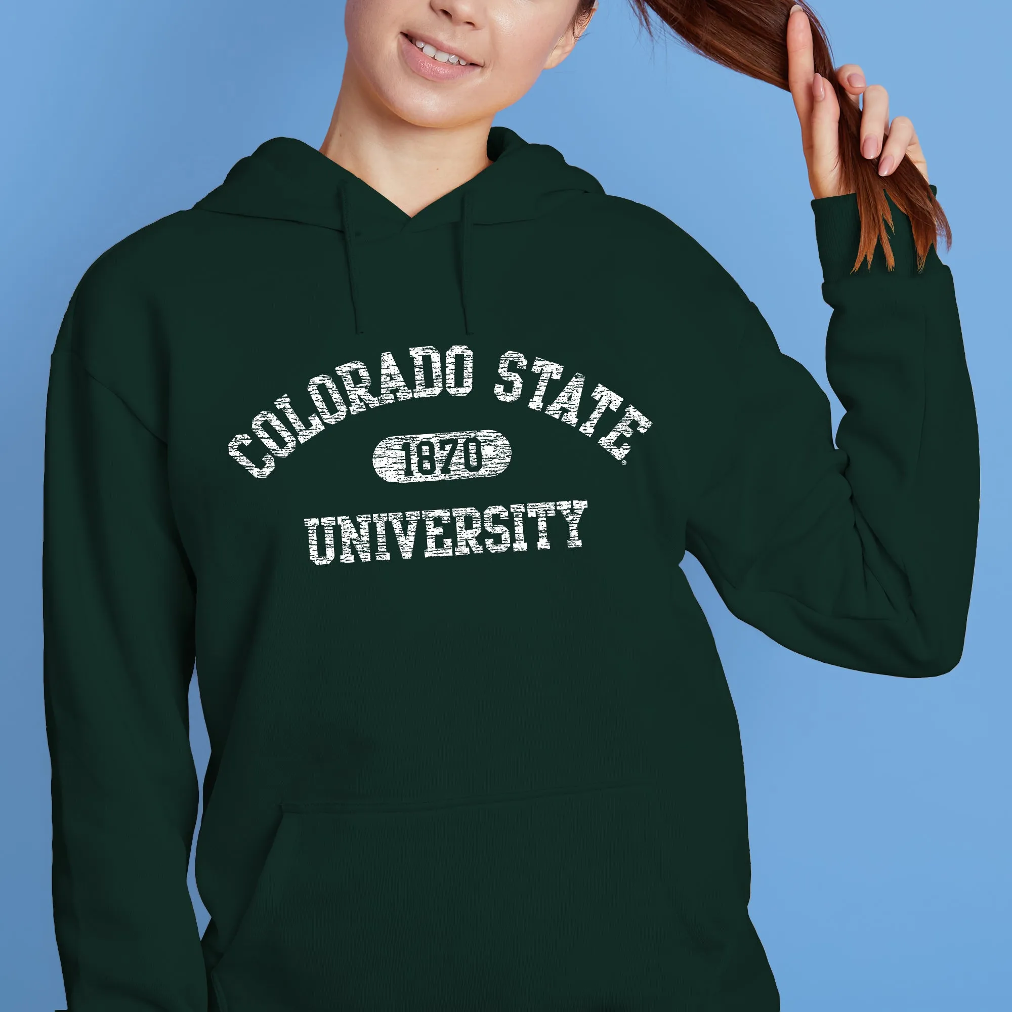 Colorado State Athletic Arch Hoodie - Forest