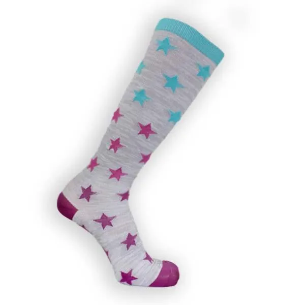 Colorful Stars Compression Socks Knee High Sock