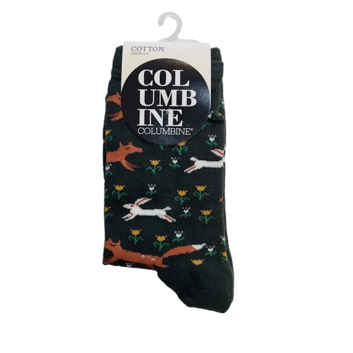 Columbine Socks Women's Fox & Hare Crew 1 Pair