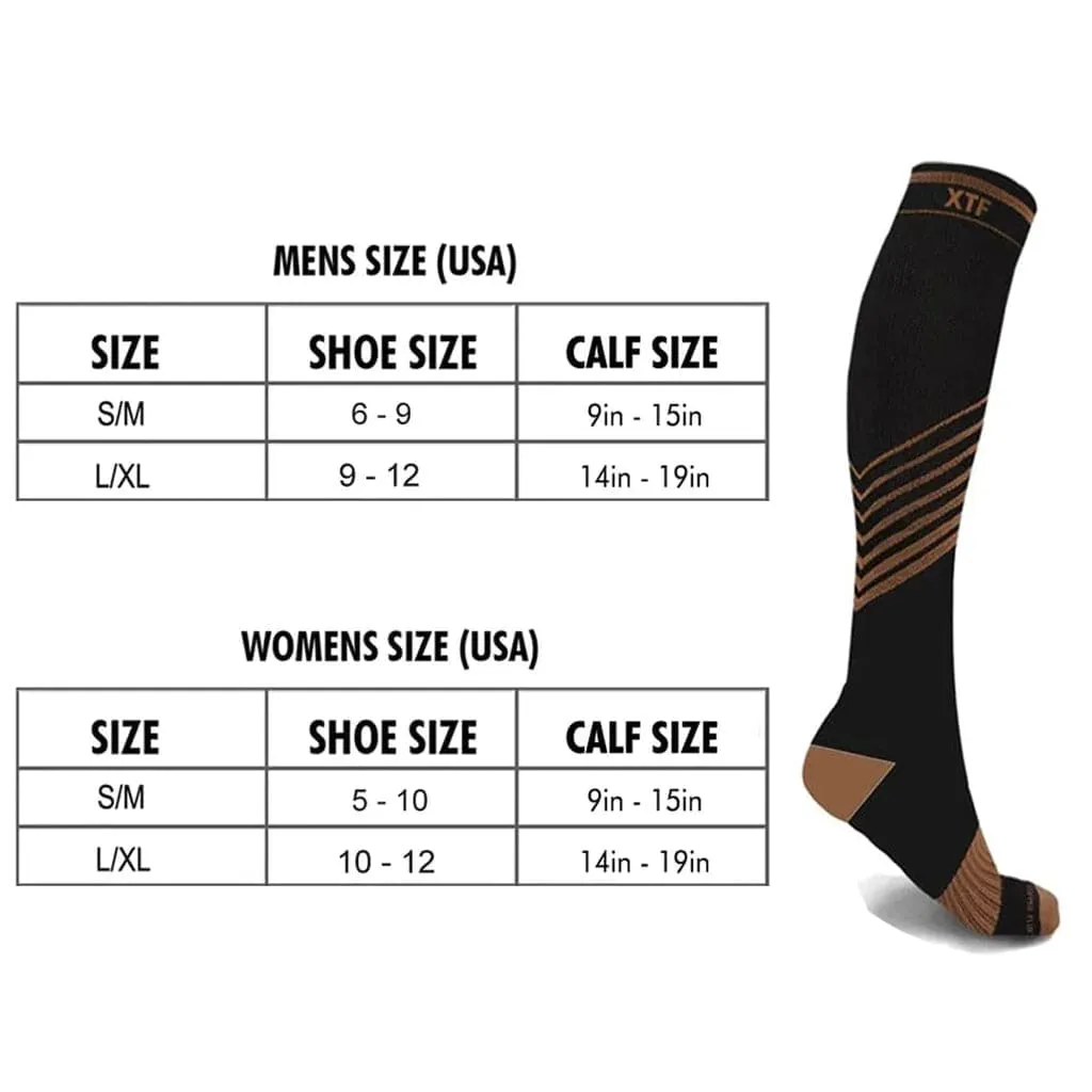 Copper-Infused Ultra V-striped Socks (6-Pairs)