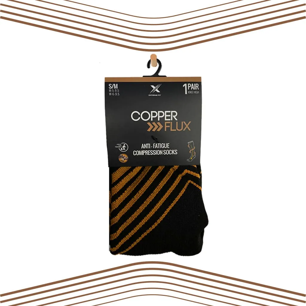 Copper-Infused Ultra V-striped Socks (6-Pairs)