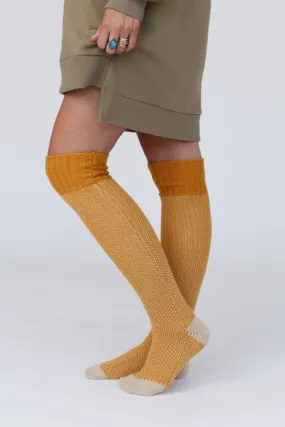 Cozy Cabin Lounge Socks - Mustard