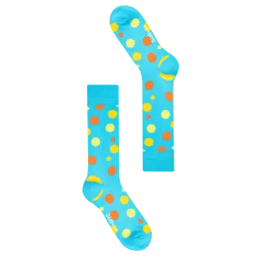 Cyan Polka Dot - Socks Size 1-2