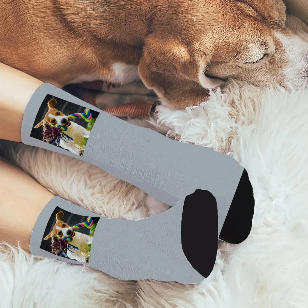 Dog Family Photo Personalized Tube Socks