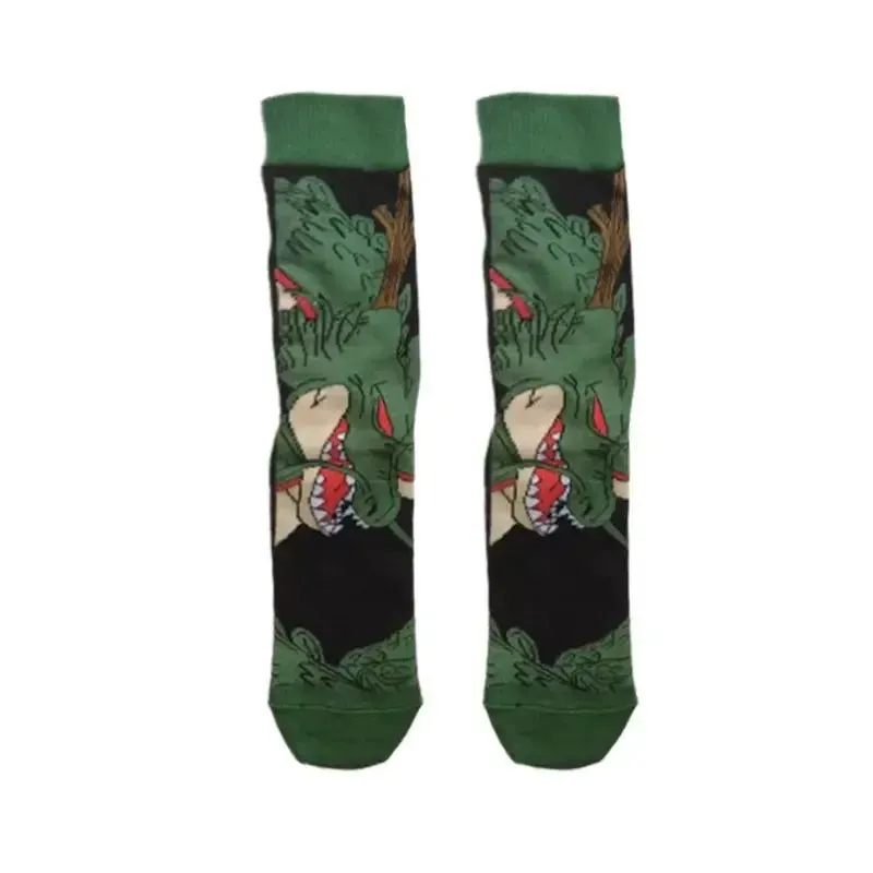 Dragon Ball Z Socks - Mens Cotton Anime Long Socks featuring Piccolo Vegeta Master Roshi and Torankusu Figures