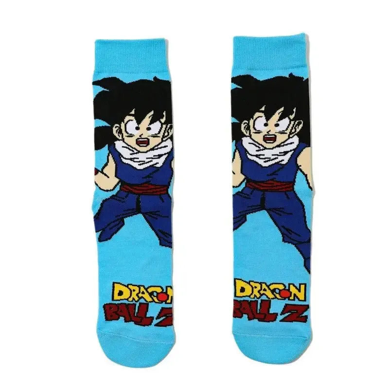 Dragon Ball Z Socks - Mens Cotton Anime Long Socks featuring Piccolo Vegeta Master Roshi and Torankusu Figures