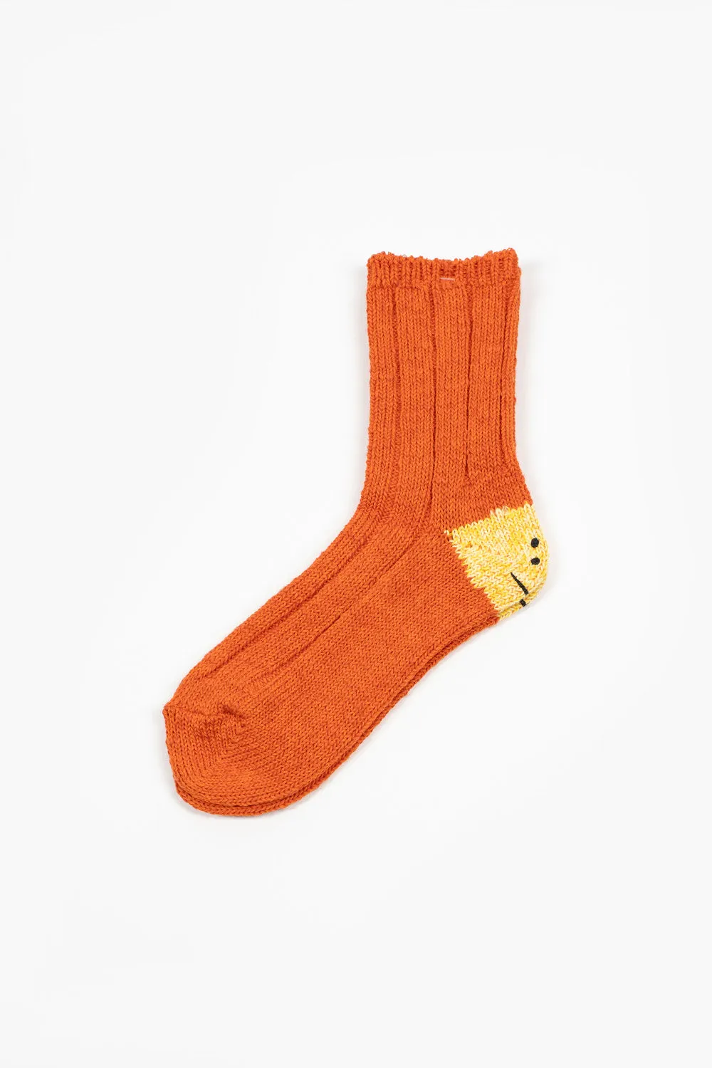 EK-1582 Ivy Rainbowy Happy Heel Socks Orange