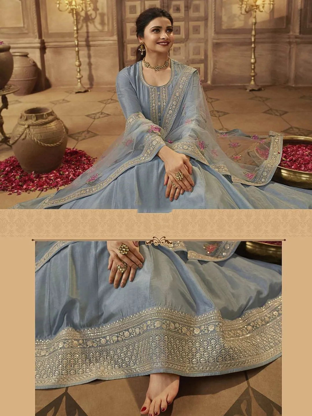 Embroidered Art Silk - Anarkali