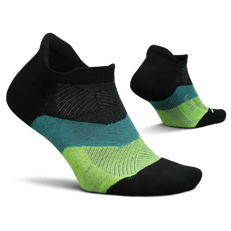 Feetures Elite Light Cushion No-Show Socks Bust out Black