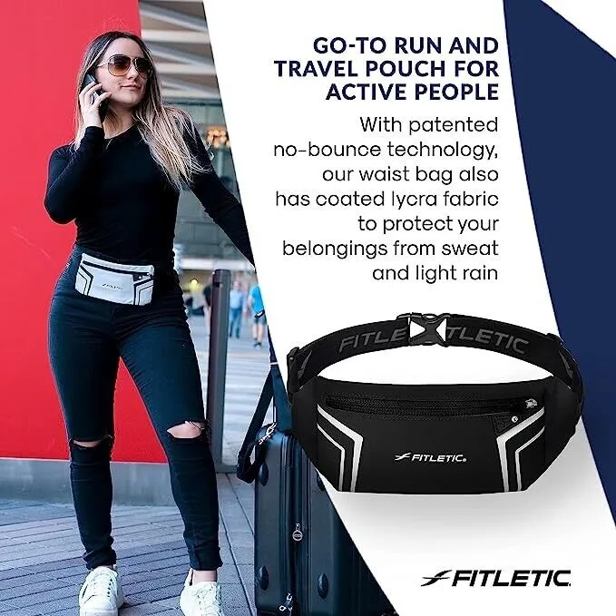 Fitletic Blitz Running Belt - Unisex - Black