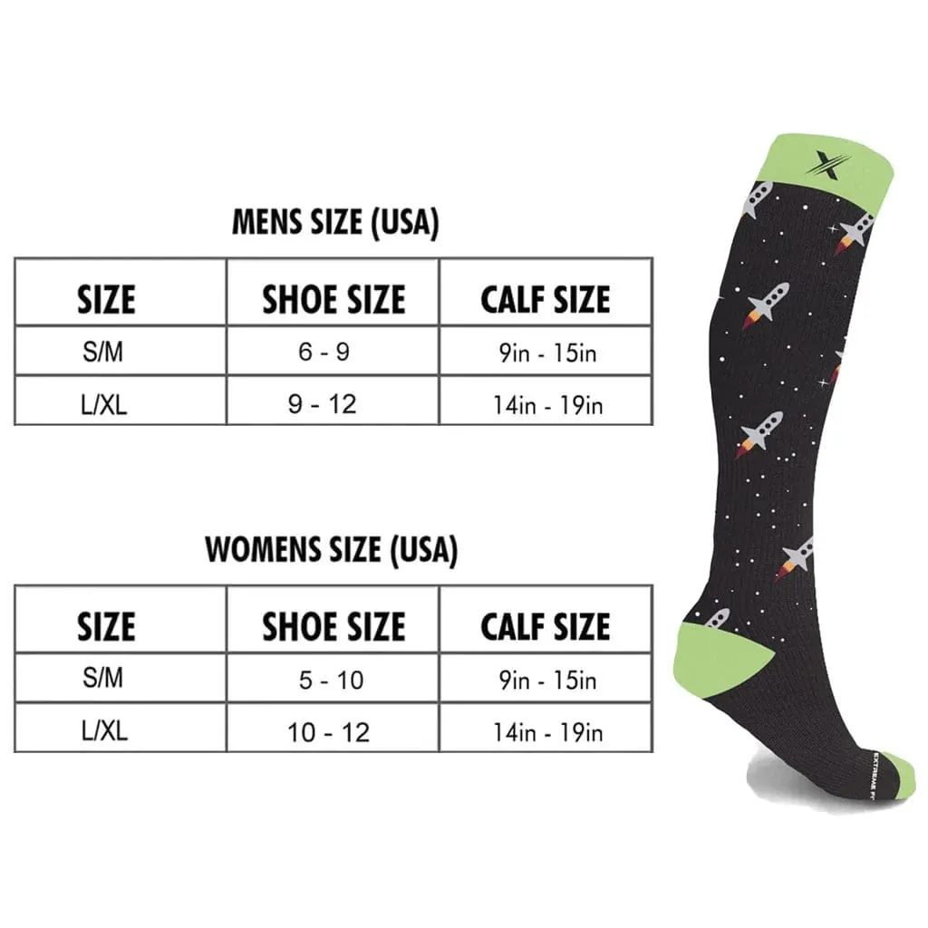 Glow in the Dark Compression Socks (3-Pairs)