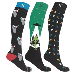 Glow in the Dark Compression Socks (3-Pairs)