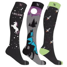 Glow in the Dark Compression Socks (3-Pairs)