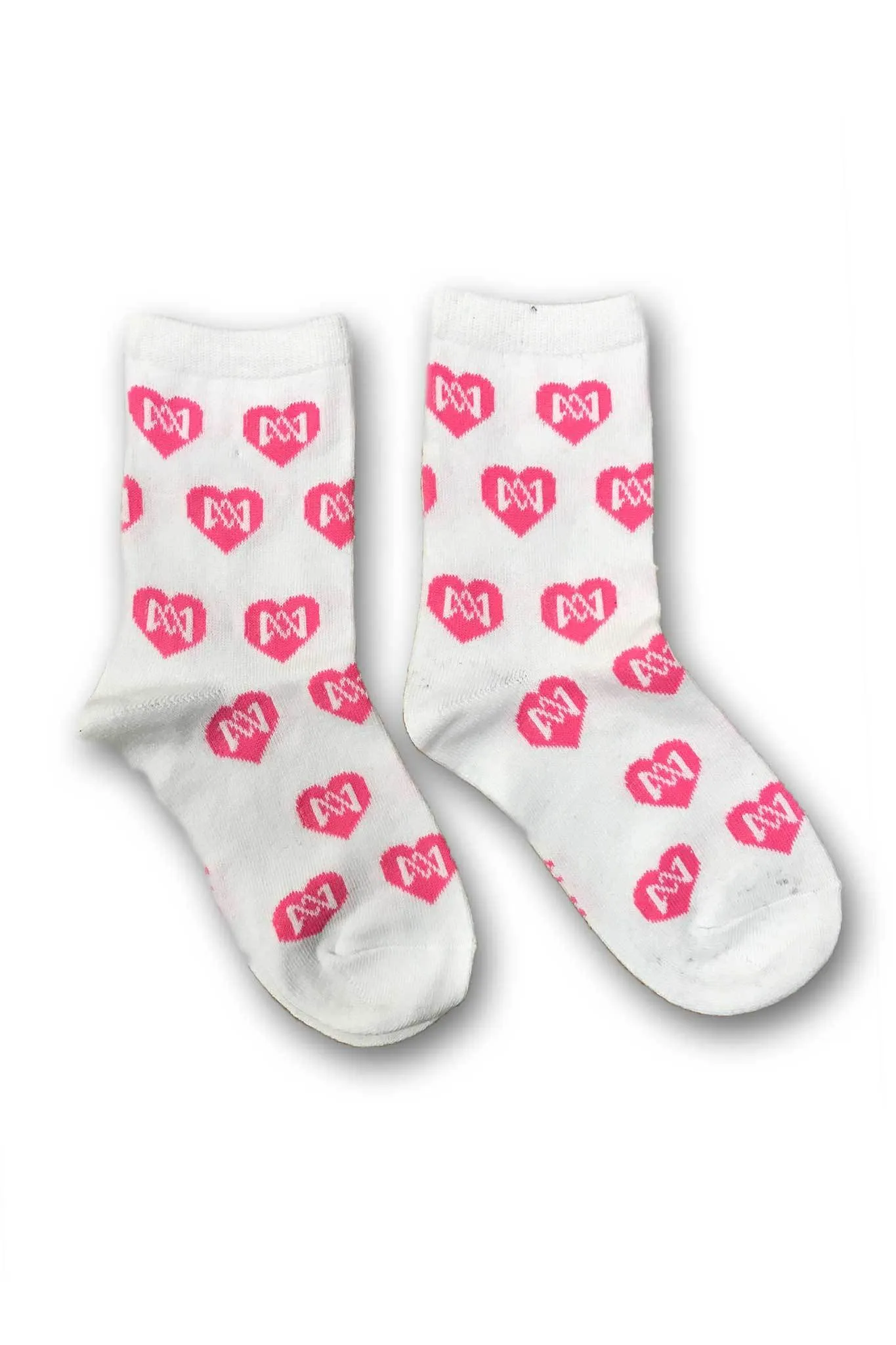 Heart Socks 2-PK - White & Gray